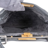 Fendi Black Leather Peekaboo Regular Handbag