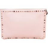 Christian Louboutin Calfskin Leather Studded Pouch Crossbody Bag