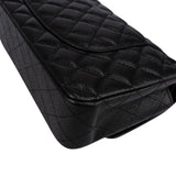 Chanel Quilted Caviar Leather Palladium Medium Double Flap Shoulder Bag