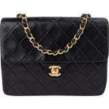 Chanel Quilted Lambskin 24K Gold Single Flap Crossbody Bag
