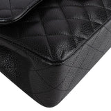 Chanel Quilted Caviar Leather Small Double Flap Shoulder Bag