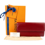 Louis Vuitton Red Epi Leather Flap Wallet
