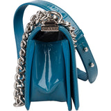 Chanel Quilted Patent Leather Small Boy Crossbody Bag