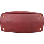 Prada Red Saffiano Leather Double Handbag - vintageandkickz