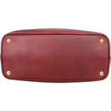 Prada Red Saffiano Leather Double Handbag - vintageandkickz