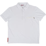 Prada White Sport Zip Polo T-Shirt (L)