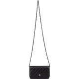 Chanel Quilted Lambskin Palladium Wallet On Chain Crossbody Bag