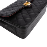 Chanel Quilted Lambskin 24K Gold Single Flap Crossbody Bag