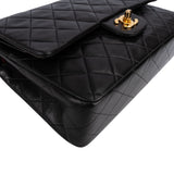 Chanel Quilted Lambskin 24K Gold Medium Double Flap Shoulder Bag