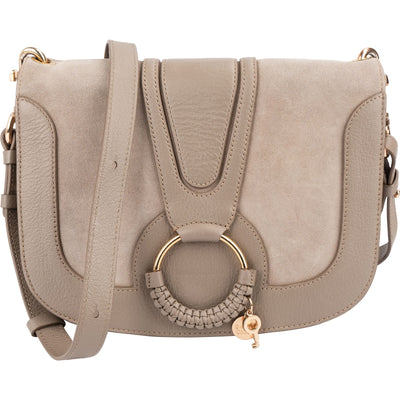 See by Chloé Leather and Suede Hana Saddle Crossbody Bag