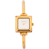 Gucci Gold Tone Square Bangle 1900L Woman Watch