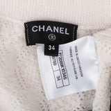 Chanel Bicolor Strickware Knit Distressed Look Crop Top (FR 34 / DE 32)
