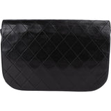 Chanel Quilted Lambskin 24K Gold Half Moon Single Flap Shoulder Bag