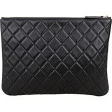 Chanel Quilted Lambskin CC Clutch