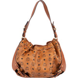 MCM Monogram Visetos Drawstring Hobo Shoulder Bag