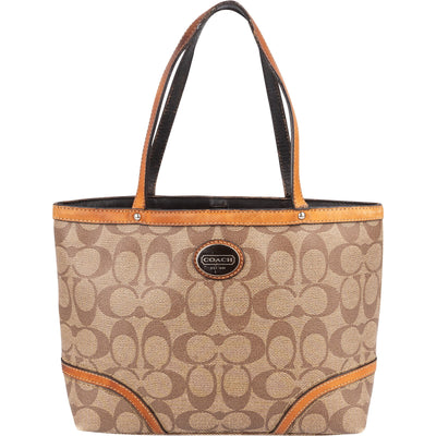 Coach Monogram Signature Canvas Tote Handbag