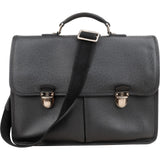 Louis Vuitton Noir Taiga Leather Alexei Anton Business Handbag
