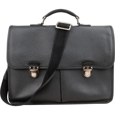Louis Vuitton Noir Taiga Leather Alexei Anton Business Handbag