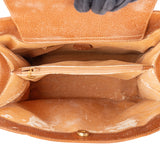 Gucci Grained Leather Bamboo Handbag