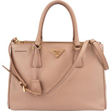 Prada Beige Saffiano Leather Galleria Handbag
