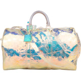 [🔄️B07 / F21] Louis Vuitton Canvas Iridescent Monogram Prism Keepall 50 Bandoulière Travel Bag - vintageandkickz