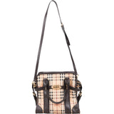 Burberry Haymarket Check Minford Satchel Handbag - vintageandkickz