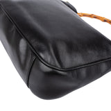 Gucci Classic Leather Bamboo Hobo Shoulder Bag