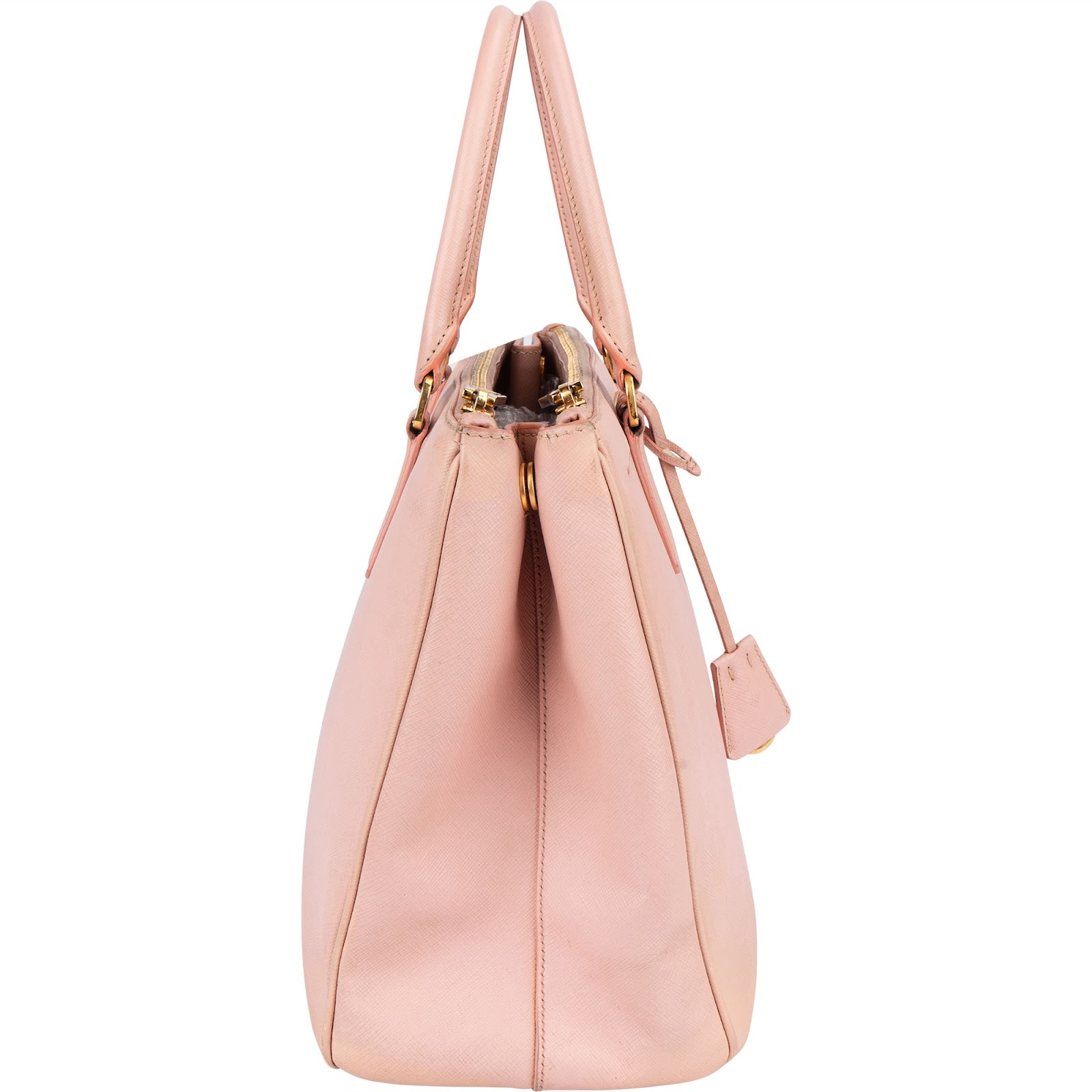 Prada Pink Saffiano Leather Galleria Handbag - vintageandkickz