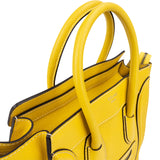 Celine Yellow Drummed Calfskin Luggage Handbag