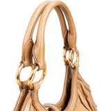 Miu Miu Beige Vitello Lux Leather Hobo Shoulder Bag