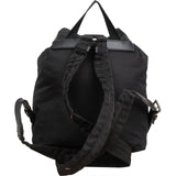 Prada Black Tessuto Nylon Triangle Backpack
