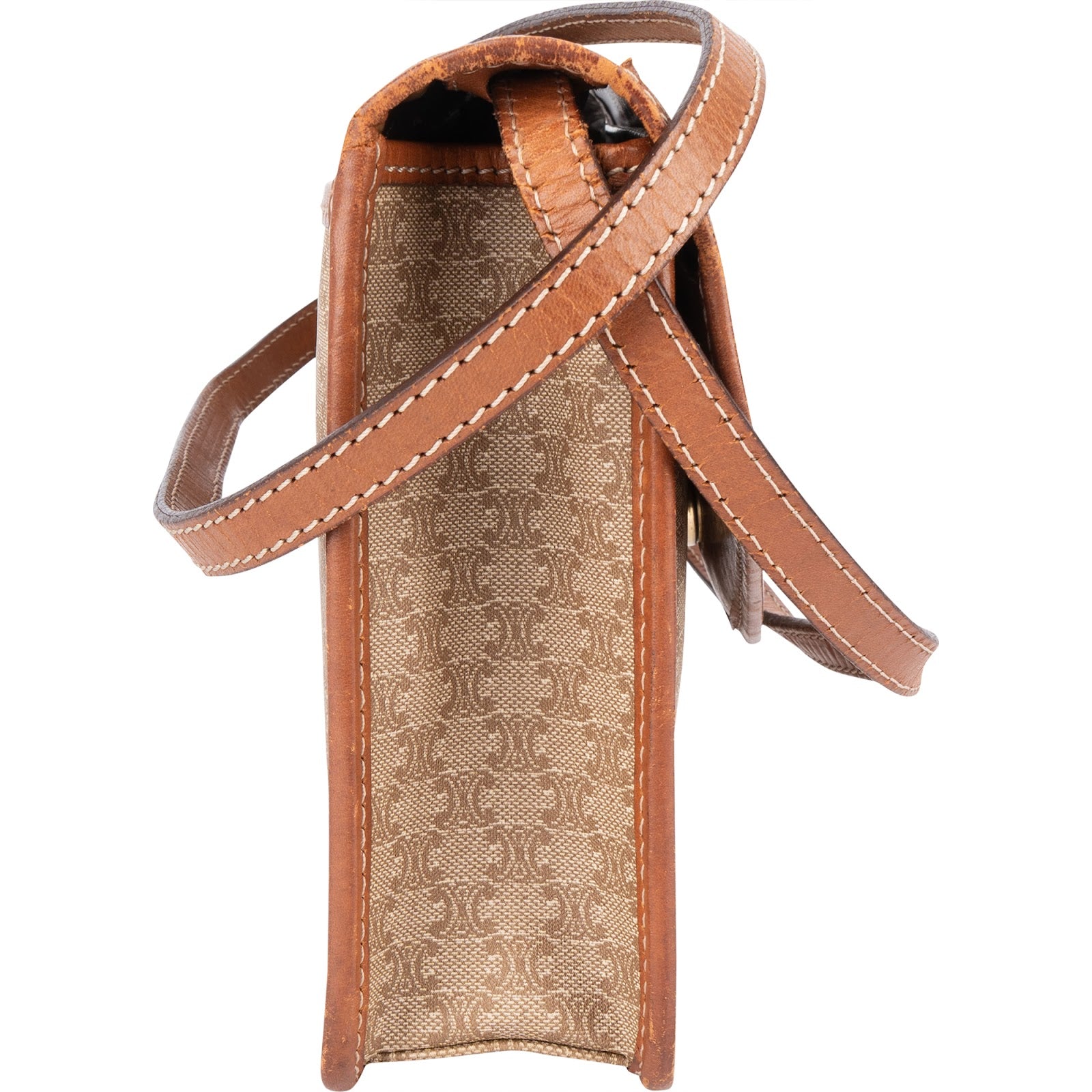 Celine Macadam Monogram Canvas Flap Crossbody Bag - vintageandkickz