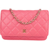 Chanel Quilted Caviar Leather Wallet On Chain Crossbody Bag