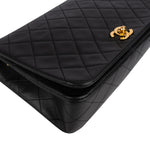 Chanel Quilted Lambskin 24K Gold Turnlock Single Flap Crossbody Bag - vintageandkickz
