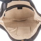 Gucci Black Leather 1970 Gold Hobo Shoulder Bag