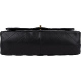 Chanel Quilted Caviar Leather Jumbo Double Flap Crossbody Bag