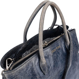 Miu Miu Bluelette Vitello Shine Leather Tote Handbag