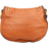 Chloé Grained Leather Marcie Saddle Zipper Crossbody Bag