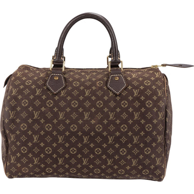 Louis Vuitton Monogram Mini Lin Speedy 30 Handbag