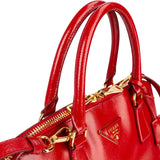 Prada Patent Saffiano Vernice Promenade Handbag