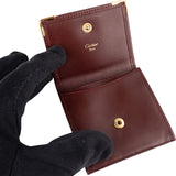Cartier Bordeaux Leather Mini Wallet