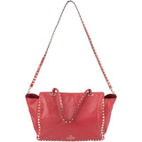 Valentino Garavani Leather Rockstud Shopper Shoulder Bag
