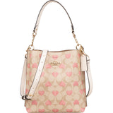 Coach Signature Monogram Heart Print Mollie Bucket Handbag