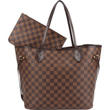 Louis Vuitton Monogram Damier Ebene Canvas Neverfull MM Shoulder Bag