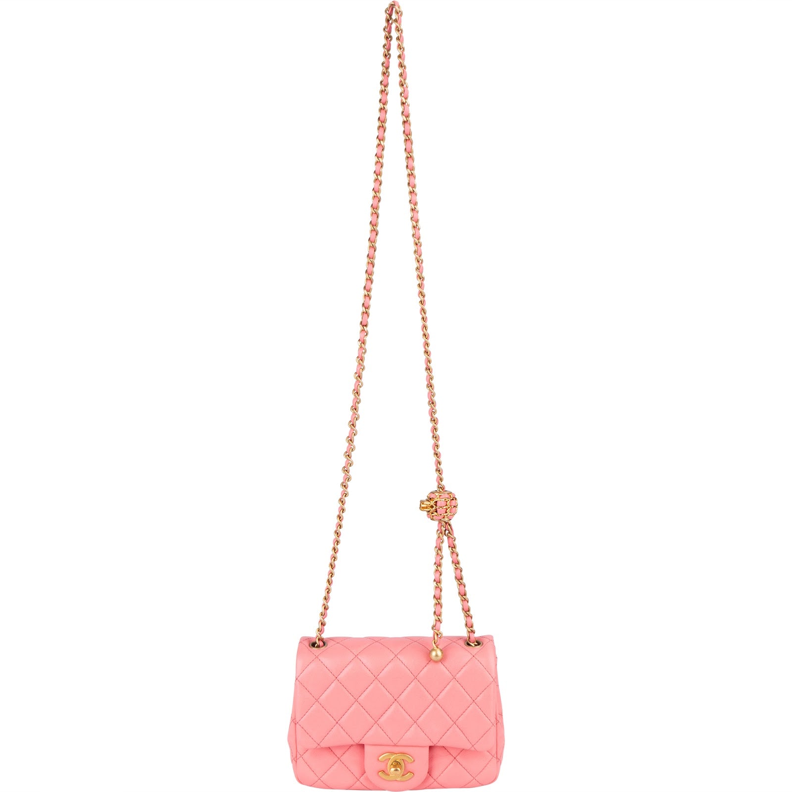 Chanel Quilted Lambskin Mini Rectangular Single Flap Adjustable Crossbody Bag - vintageandkickz