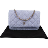 Chanel Quilted Tweed Wallet on Chain Crossbody Bag