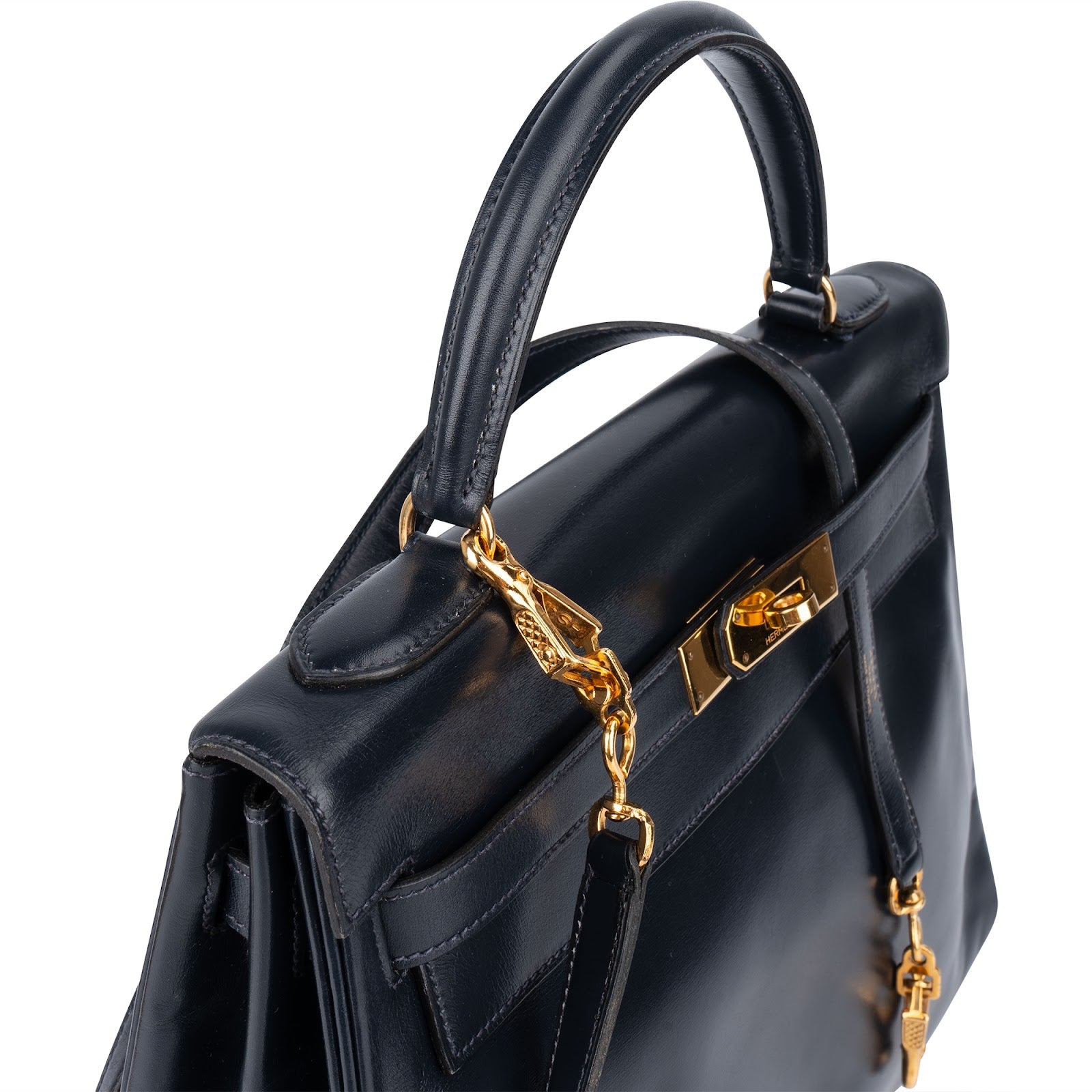 [🔄️B12 / F04] Hermès Box Calfskin Kelly Retourne 28 Handbag - vintageandkickz