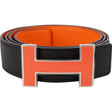Hermès Reversible Leather H Belt (100)