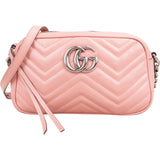 Gucci Monogram Matelassé Leather GG Marmont Camera Crossbody Bag