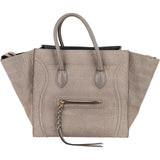 Celine Croc Optic Suede and Leather Phantomm Handbag